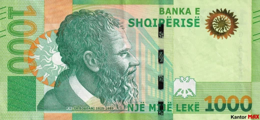 Vorderseite 1000-albanischen Lek-Banknote 2021