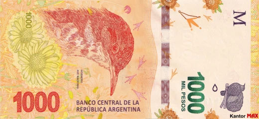 Vorderseite der 1000 argentinischen Peso-Banknote 2017