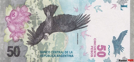 Vorderseite der 50 argentinischen Peso-Banknote 2018