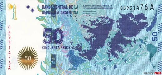 Vorderseite der 50 argentinischen Peso-Banknote 2015