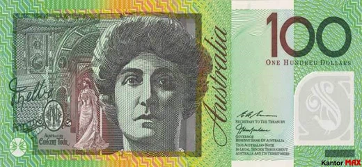 Vorderseite der 100-Australischen-Dollar-Banknote 1996