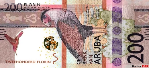 Vorderseite der 200-Aruba-Florin-Banknote, Serie 2019