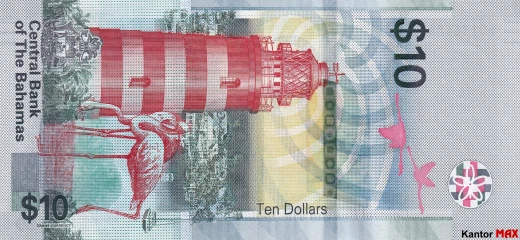 Die Rückseite der 10-Bahama-Dollar-Banknote, Entwicklung der CRISP-Serie