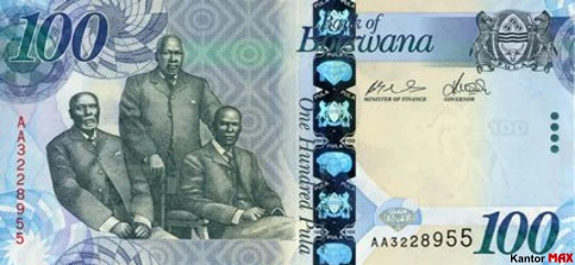 Vorderseite der 100 Botswana-Puli-Banknote