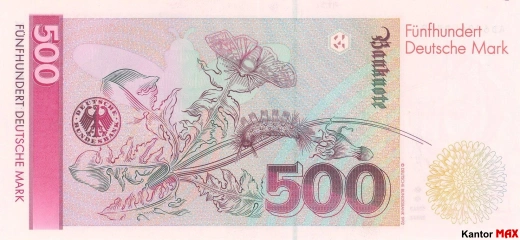 500 marek niemieckich DEM - tył