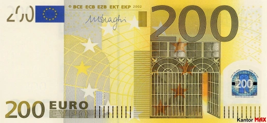 200-Euro-Banknote 2002 - Vorderseite