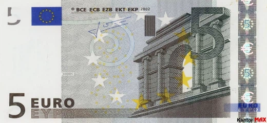 5-Euro-Banknote, Ausgabe 2002 – Vorderseite