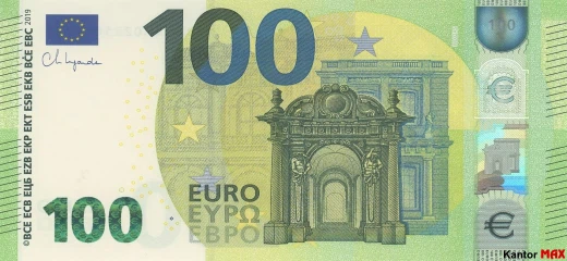 100-Euro-Banknote 2019 - Vorderseite