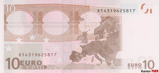 10-Euro-Banknote 2002 - Rückseite
