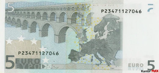 5-Euro-Banknote, Ausgabe 2002 - Rückseite