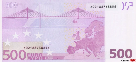 500-Euro-Banknote, Ausgabe 2002-2014 - Rückseite