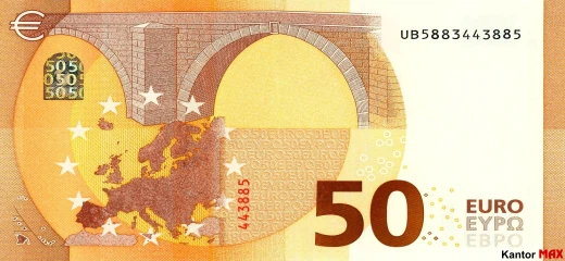 50-Euro-Banknote 2017 - Rückseite