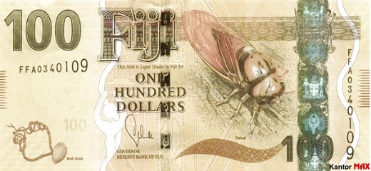 Vorderseite der Fidschi-100-Dollar-Banknote von 2012