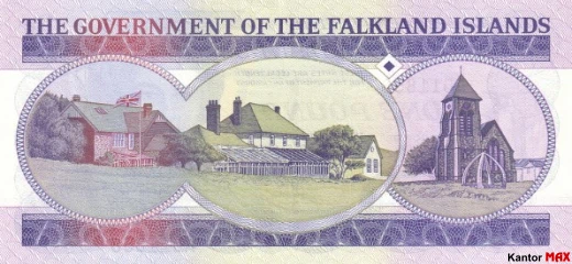 Tył banknotu 1 funt falklandzki