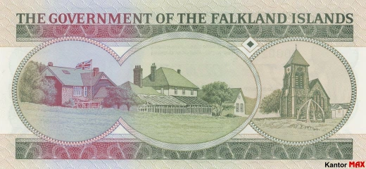 Tył banknotu 10 funtów falklandzkich edycja z 2011 roku