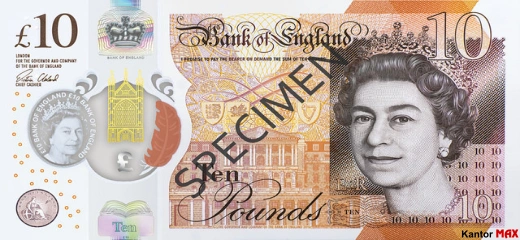 10-Pfund-Banknote 2017 – Vorderseite