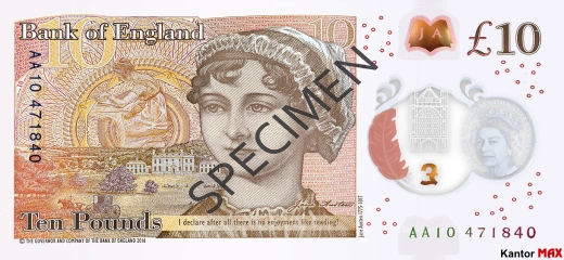 10-Pfund-Banknote 2017 - Rückseite