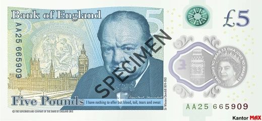 5-Pfund-Banknote 2016 - Rückseite