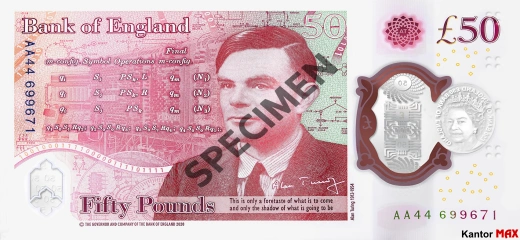 50-Pfund-Banknote 2021 – Rückseite