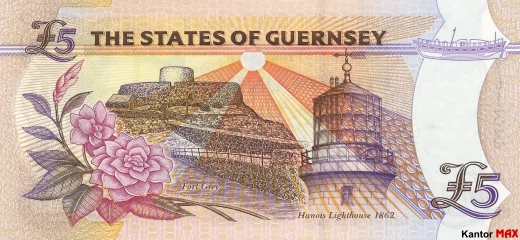 Tył banknotu 5 funtów Guernsey