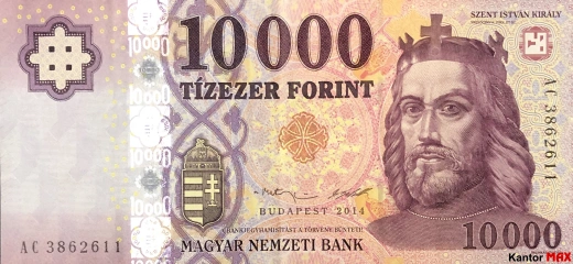 Vorderseite der 10.000 ungarischen Forint-Banknote, Ausgabe 2014