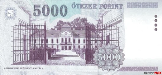 Tył wycofanego forinta HUF 5000 edycja 2005-2006 r.