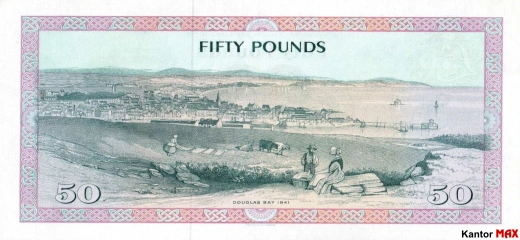 Tył 50 funtów Wyspy Man seria 1983 rok