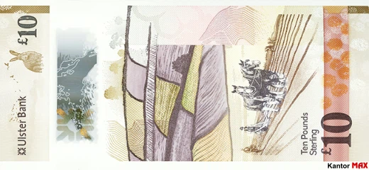 Tył banknotu 5 funtów Irlandii Północnej Ulster Bank