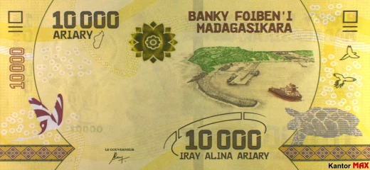 Vorderseite der 10.000-Ariary-Banknote