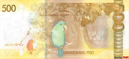 Tył banknotu 500 peso filipińskich 2023 rok