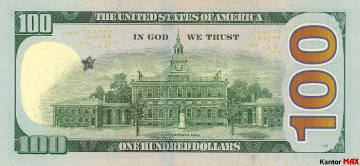 100-USD-Banknote 2013 - Rückseite