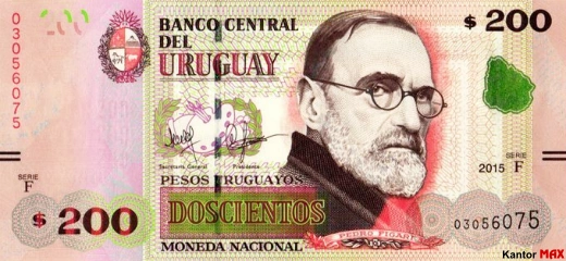 Vorderseite der 200 uruguayischen Peso-Banknote, Ausgabe 2015