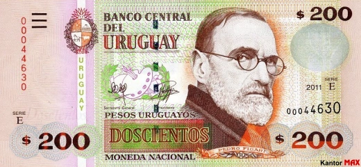 Vorderseite der 200 uruguayischen Peso-Banknote, Ausgabe 2011