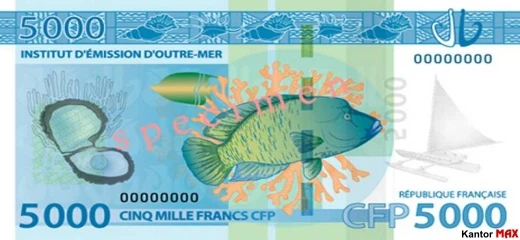 Vorderseite der 5.000 CFP-Francs-Banknote