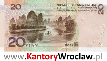 banknot 20 CNY rewers seria/rok : 1999