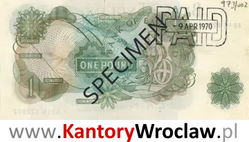 banknot 1 GBS rewers seria/rok : 1960