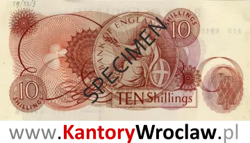 banknot 10 GBS rewers seria/rok : 1961
