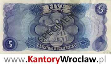 banknot 5 GBS rewers seria/rok : 1963