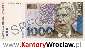 banknot 1000 HRS awers seria/rok : 1994