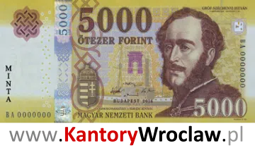 banknot 5000 HUF awers seria/rok : 2016