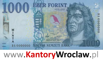 banknot 1000 HUF awers seria/rok : 2017