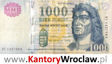 banknot 1000 HUS awers seria/rok : 2015