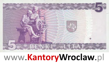 banknot 5 LTL rewers seria/rok : 1993