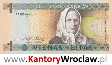 banknot 1 LTL awers seria/rok : 1994