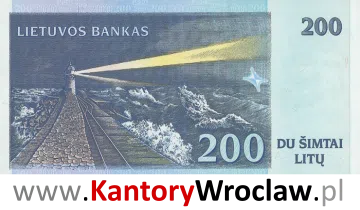 banknot 200 LTL rewers seria/rok : 1997