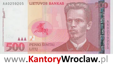 banknot 500 LTL awers seria/rok : 2000