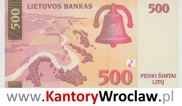 banknot 500 LTL rewers seria/rok : 2000