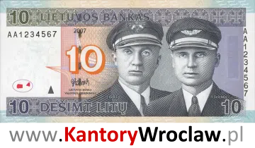 banknot 10 LTL awers seria/rok : 2001