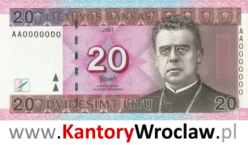 banknot 20 LTL awers seria/rok : 2001