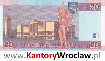 banknot 20 LTL rewers seria/rok : 2001